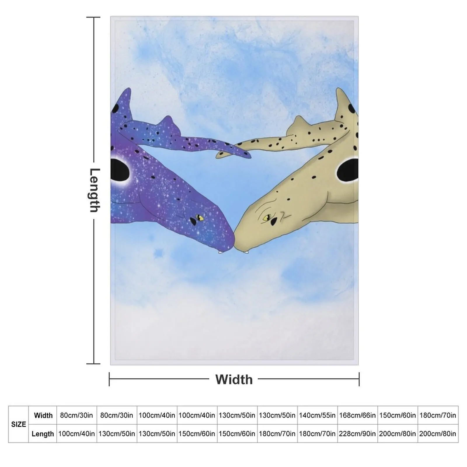 Epaulette Shark Love Throw Blanket For Decorative Sofa Large Thermal manga sofa bed Blankets For Sofas Blankets