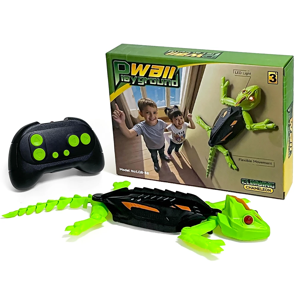 Brinquedo de escalada de parede de controle remoto elétrico carregamento inteligente escalada gecko modelo animal simulado menino brinquedo presente de natal