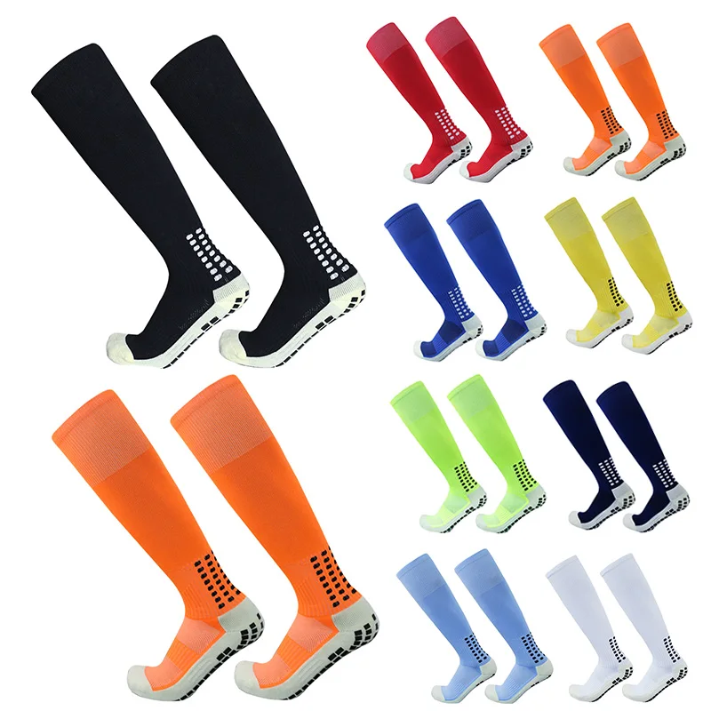 Long Football Socks and knee Men Women Soccer Socks Long Sports Silicone Anti Slip Grip Calcetas Antideslizantes De Futbol