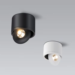 Dimmable Surface Mounted LED Ceiling Light 7W 12W 15W 18W Black Ceil Downlight COB Lamp Rotatable Background Spot Light For Home