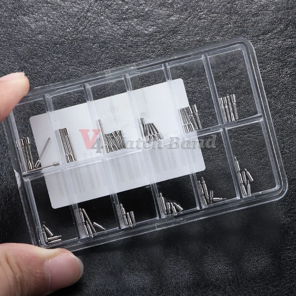 1 Box Watch Winding Stem Extender Stainless Steel Watch Stem Extender 0.7 to 0.9 Repair Part For Watchmaker Watch Accessories