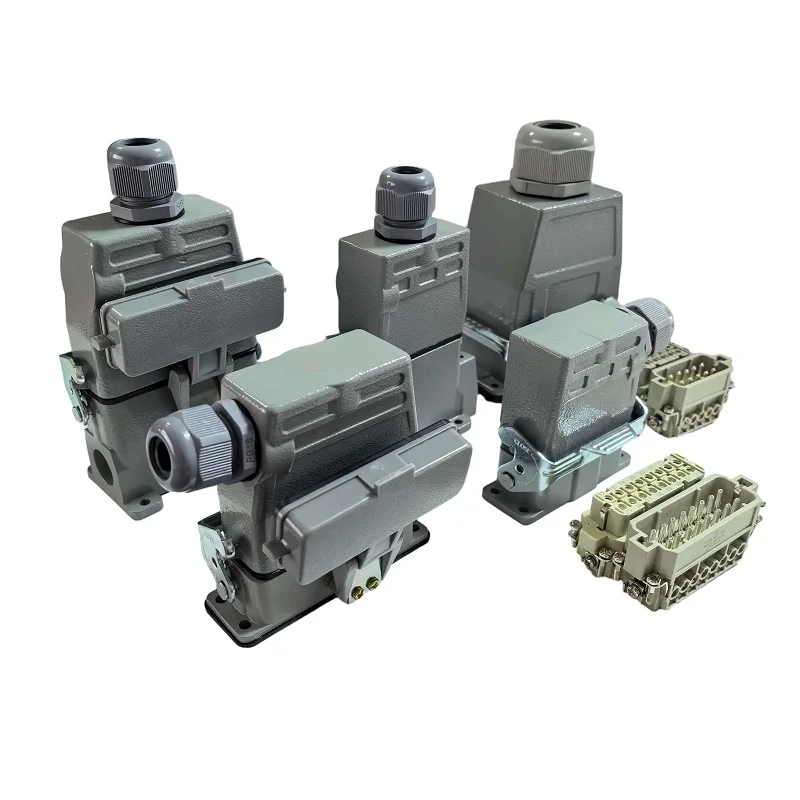 HDC-HA-010/016/032 Small-sized 10/16/32-core rectangular heavy-duty connector waterproof industrial plug and socket 250V/16A