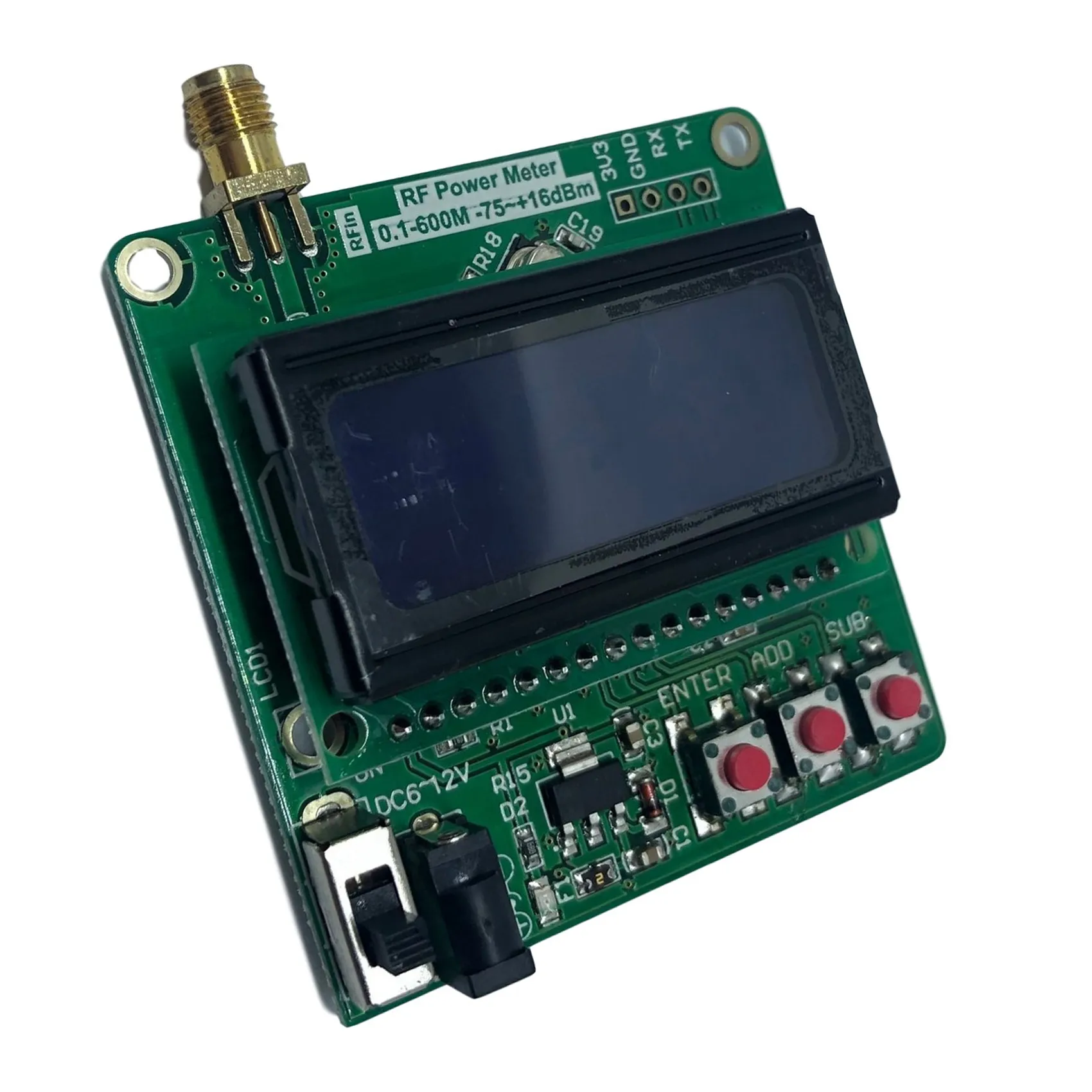 Detektor Meter Daya RF Sinyal Wattmeter Digital -60 Hingga -5Dbm Modul Kekuatan Sinyal