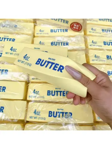 Soft Slow Rebound Butter Stick Squeezing toy Realistic Butter Sticks Decompression Fidget Toys