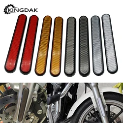 오토바이 프론트 포크 리플렉터 스티커 낮은 다리 슬라이더 Saddlebag Harley Dyna Softail Sportster Fatboy 용 반사 커버