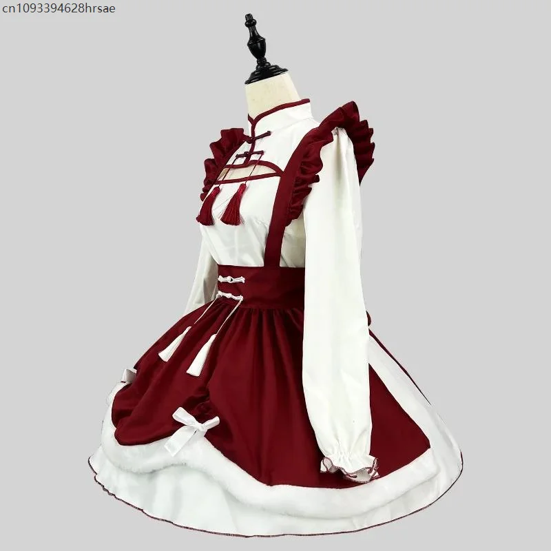 

Cosplay Anime Lolita Maid Costume Kawaii School Girl Party Maid Role Play Animation Show Plus Size Long Sleeve Apron Maid Outfit