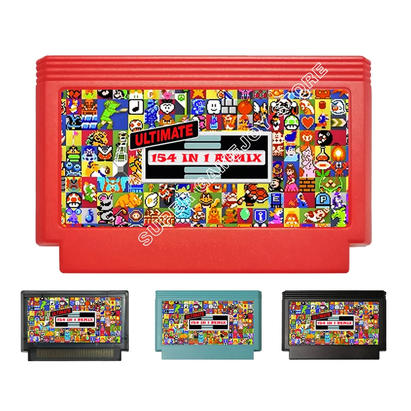 The Ultimate Remix Of 154 in 1 Game Cartridge for FC Console 60Pins Video Game Cartridge