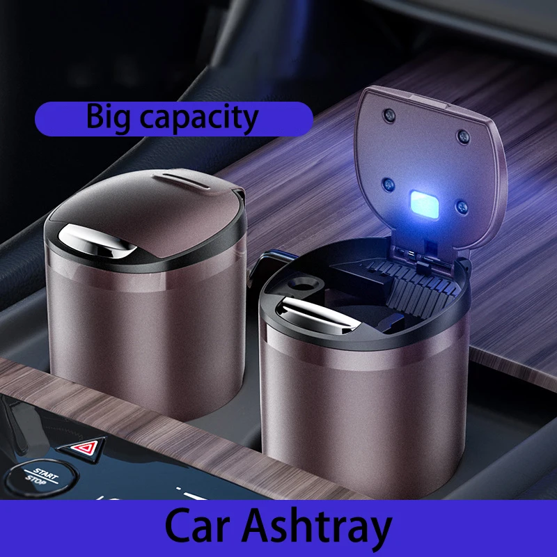 Car Cigarette Ashtray Cup With Lid With LED Light Portable Detachable Vehicle Ashtray Car Interior accessories