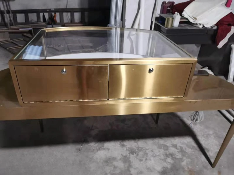 

Professional, jewelry, window, high cabinet, shopping mall, stainless steel, display
