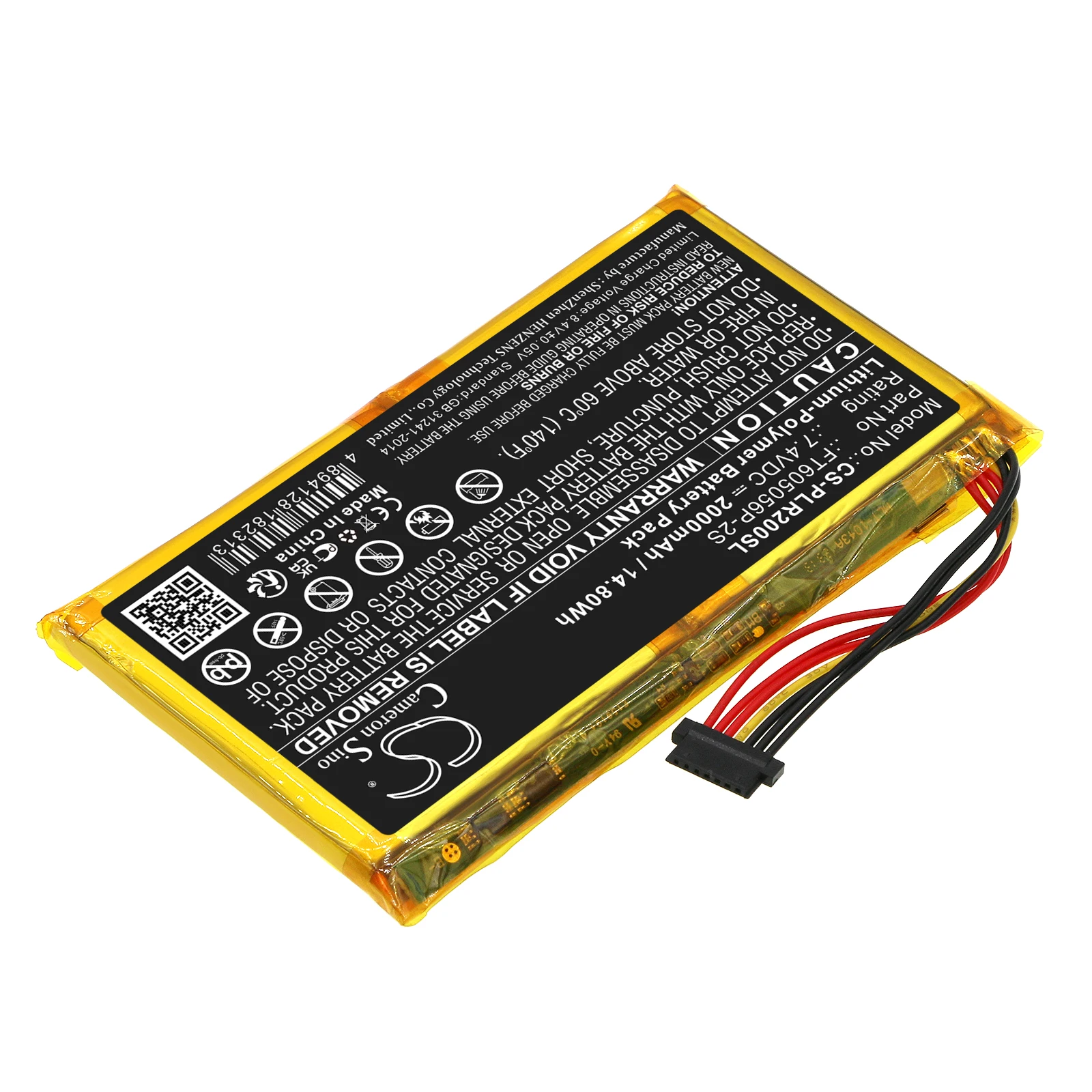 Li-Polymer Battery for Polaroid 7.4V 2000mAh Compatible Models: Pop,Pop 2.0,POLPOL1PK