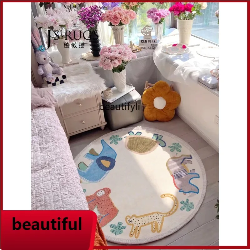 

F132 boys and girls cartoon cute custom bedroom bedside blanket non-slip reading area desk chair mat