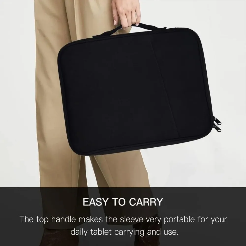 With Handle Portable Laptop Bags Lightweight Waterproof Laptop Case Dual Zipper Multi-Layer Computer Notebook Sleeve