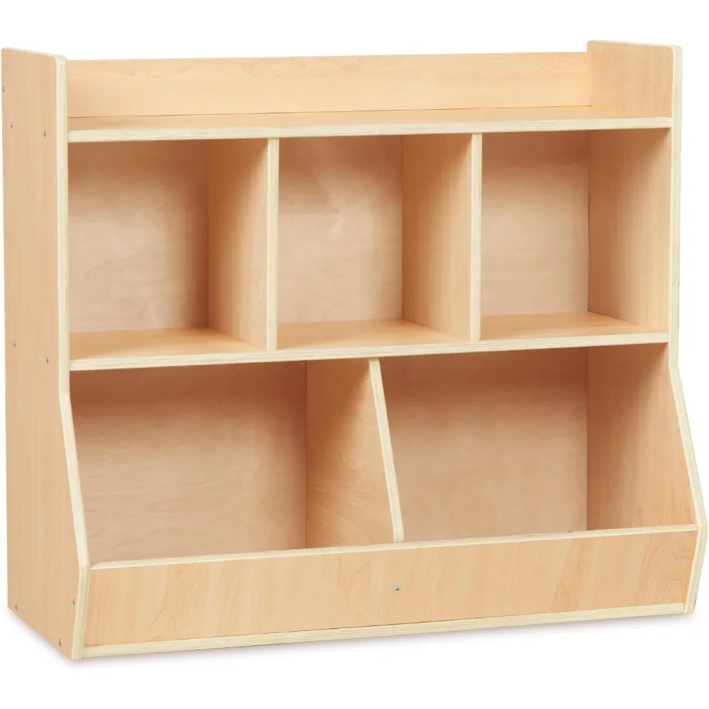 Kids Bookshelf and Toy Storage, 3-Tier Montessori Book Shelf with Large Storage Capacity, Prefect Nursery Book Shelves for Kids