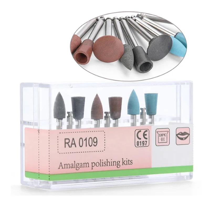 PIORPOY 9pcs/Box Dental Composite Polishing For Low Speed Handpiece Contra Angle Kit RA0309 Resin Sanding Polishing Set Material