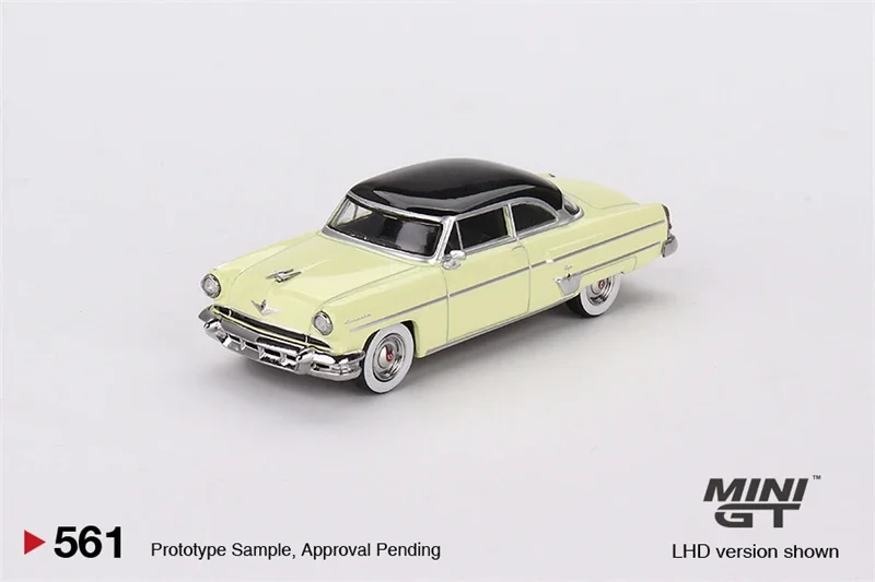 MINI GT 1:64 Lincoln Capri 1954 Premier Yellow LHD Diecast Model Car