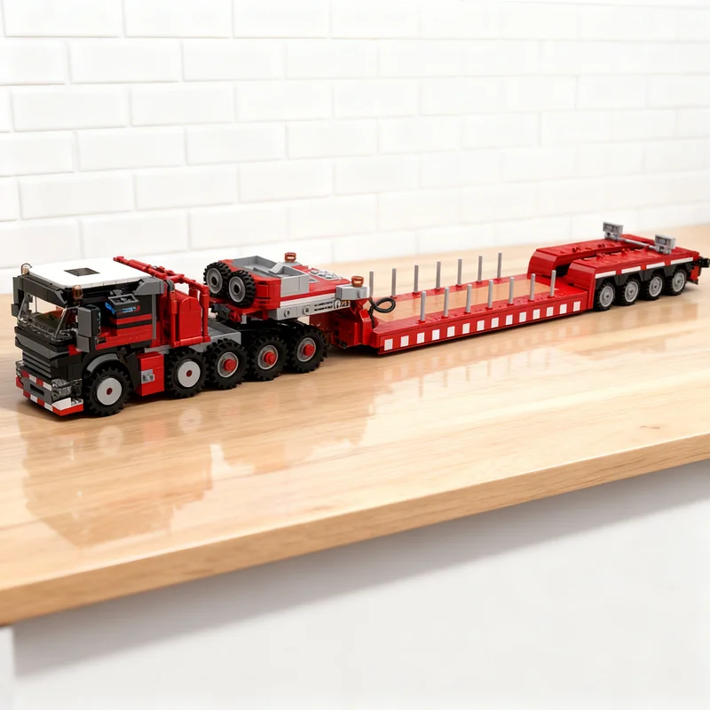 

1175pcs MOC 10x6 Semi Tractor With 0 4 Extendable City Cargo Model Building Blocks DIY Gift Creative Collectible Display Decor