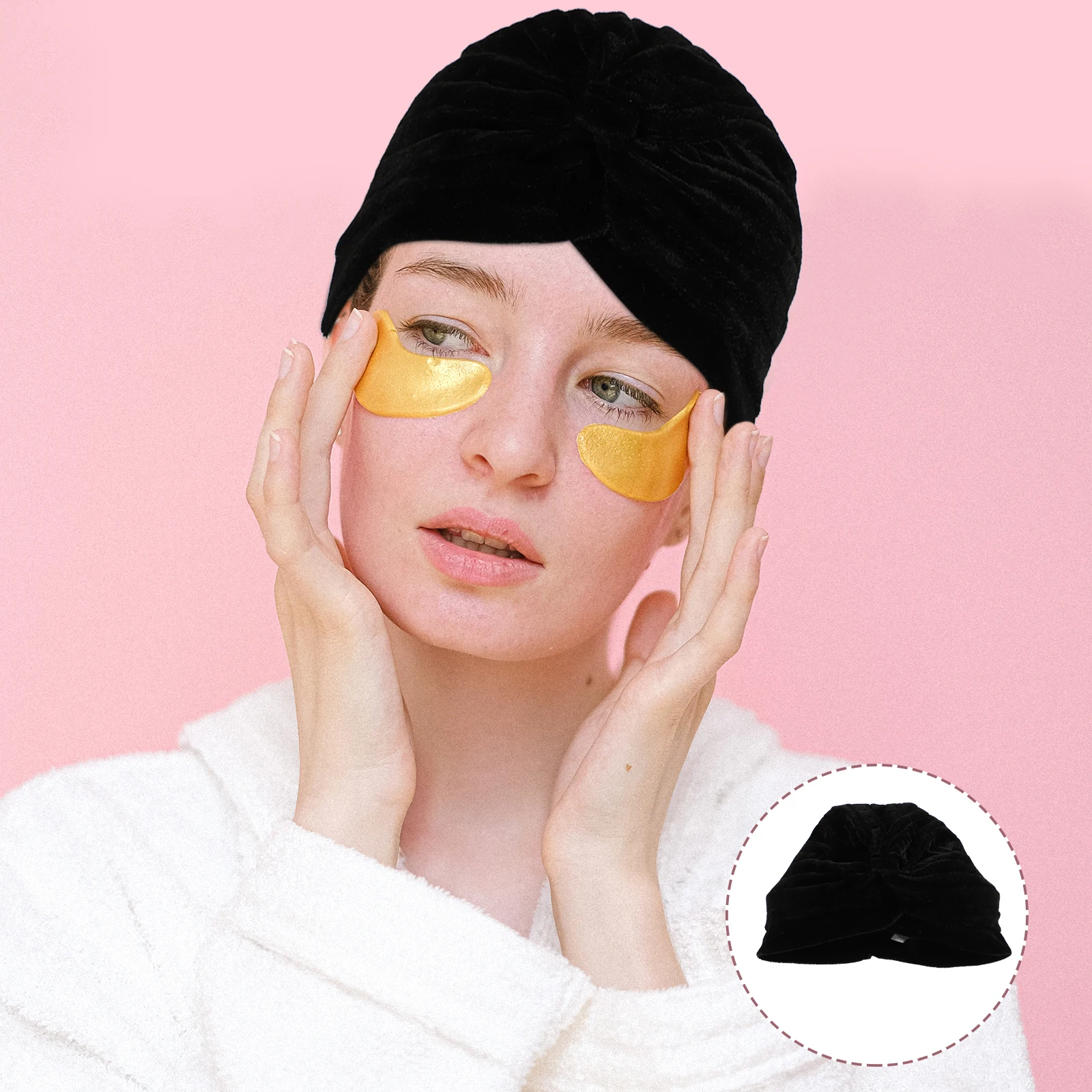 

Black Headbands for Women Stretchy Makeup Facial Headband Simple Cleaning Headdress Headwraps Bath Hair Accessory Water
