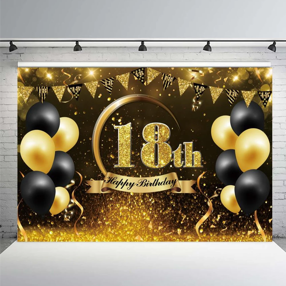 반짝이 성인 생일 사진 배경 풍선, 생일 파티 배너 장식, 포토콜 사진 배경, 사진 스튜디오