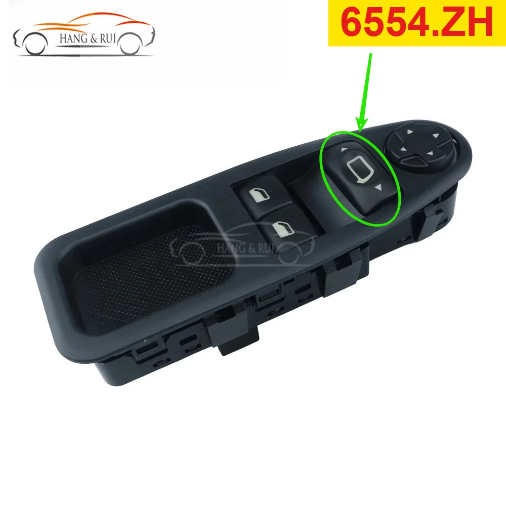 For Scudo Citroen Jumpy Citroen Dispatch Peugeot Expert 2007-2016 Power Window Switch Control Button 6554.ZJ 6554.ZH - view 4