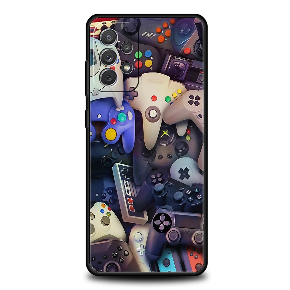 Game Controller Grafik Handyhülle für Samsung Galaxy A55 A35 A15 A14 A25 A54 A51 A71 A72 A73 A32 A52 A52S A41 5G Silikonhülle – Detail 1