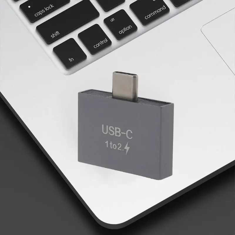

652F USB C "папа" на двойной USB C "мама" Разветвитель адаптера-разъема-удлинителя