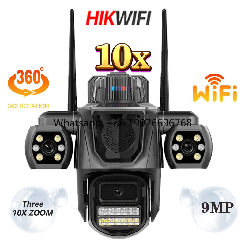 Cameră de Supraveghere Exterior V380 Pro cu Alimentare, Obiective Multiple