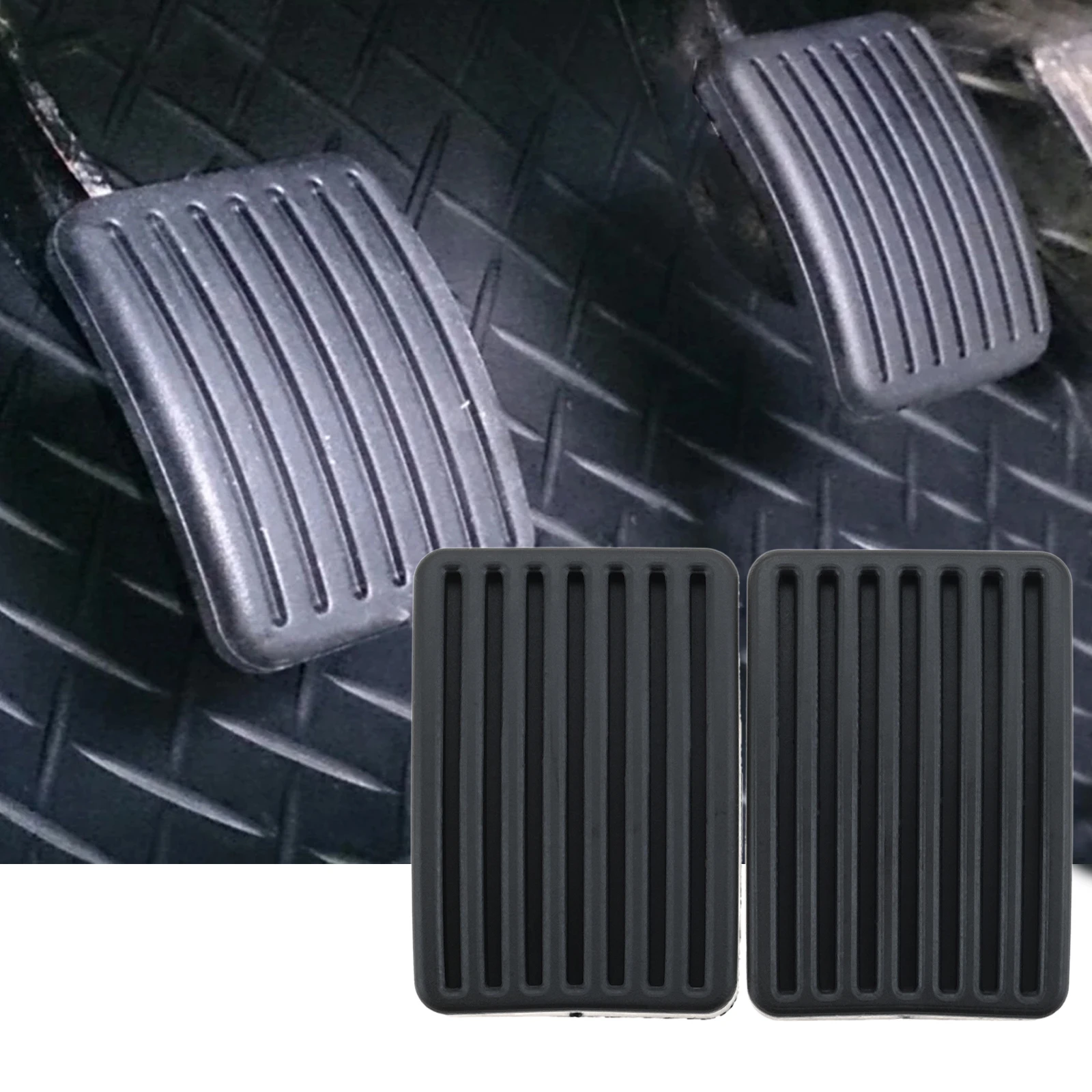 2 Pcs Car Brake Clutch Pedal Rubber Pads 3282524000 For Hyundai Accent / i10 PA / Elantra MD/UD AD For Kia Picanto SA/Carens UN