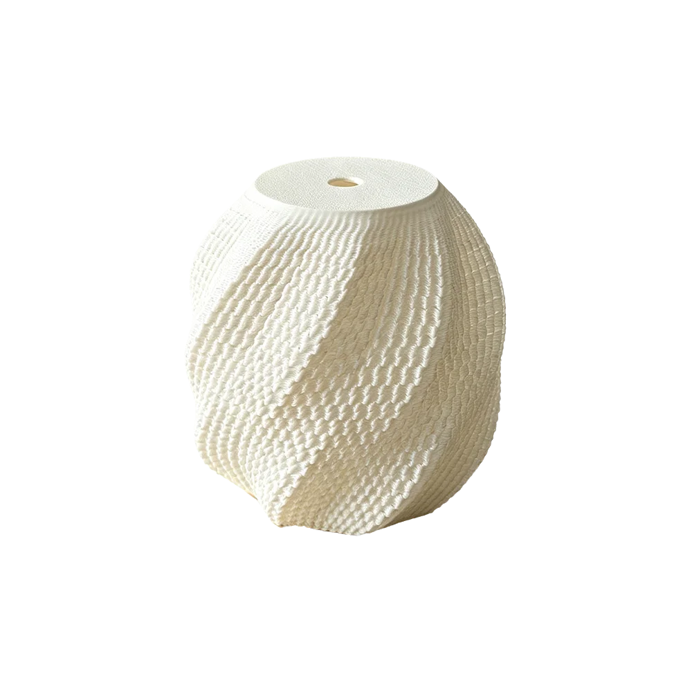 Exquisite 3D Printed Lampshade Decorative Semi-transparent Desk Lamp Lampshade Layered Wave Texture Design Soft Light