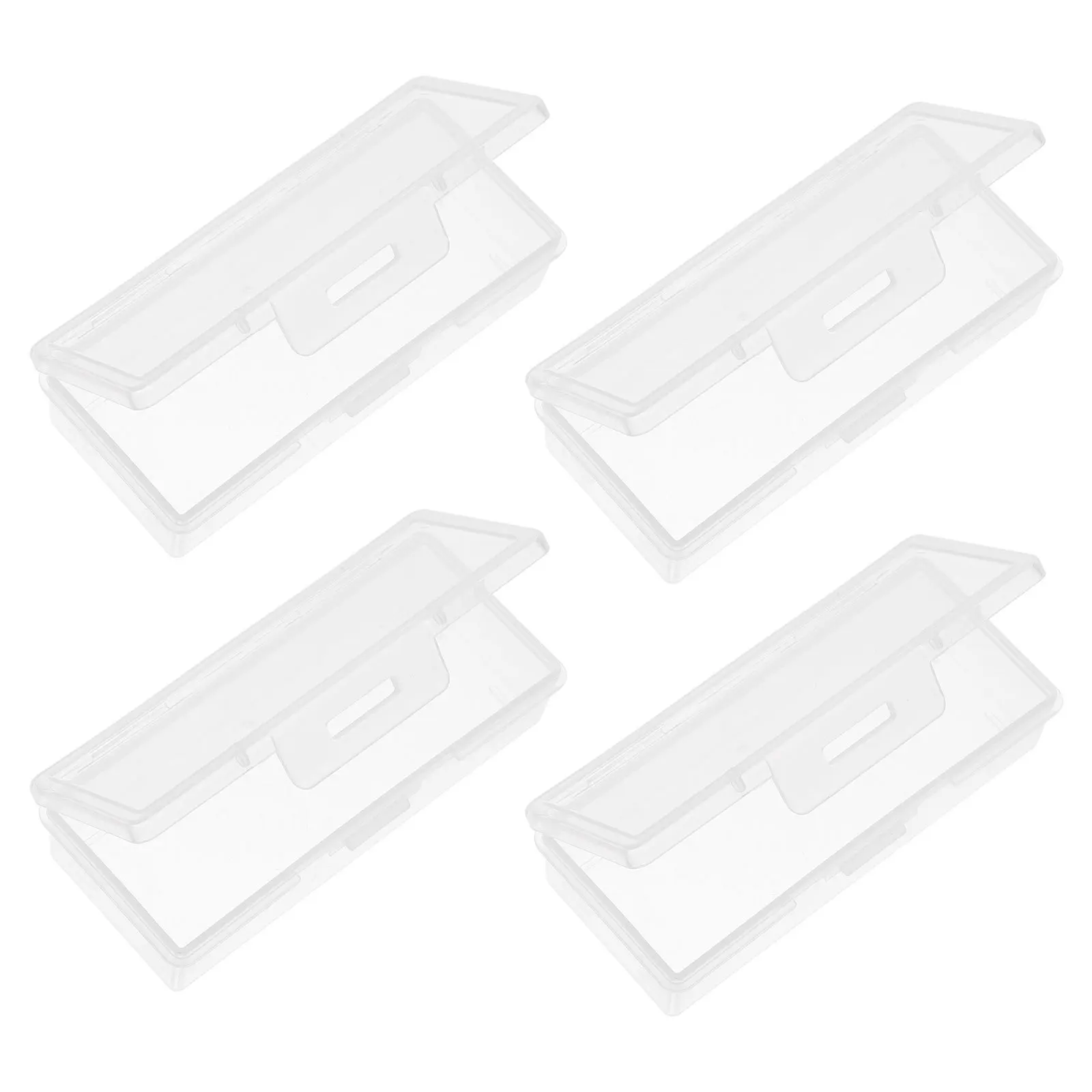 

4Pcs Portable Travel Cotton Swab Box Clear Cotton Pad Holder Dispenser Multipurpose Storage Organizer for Bathroom Travel