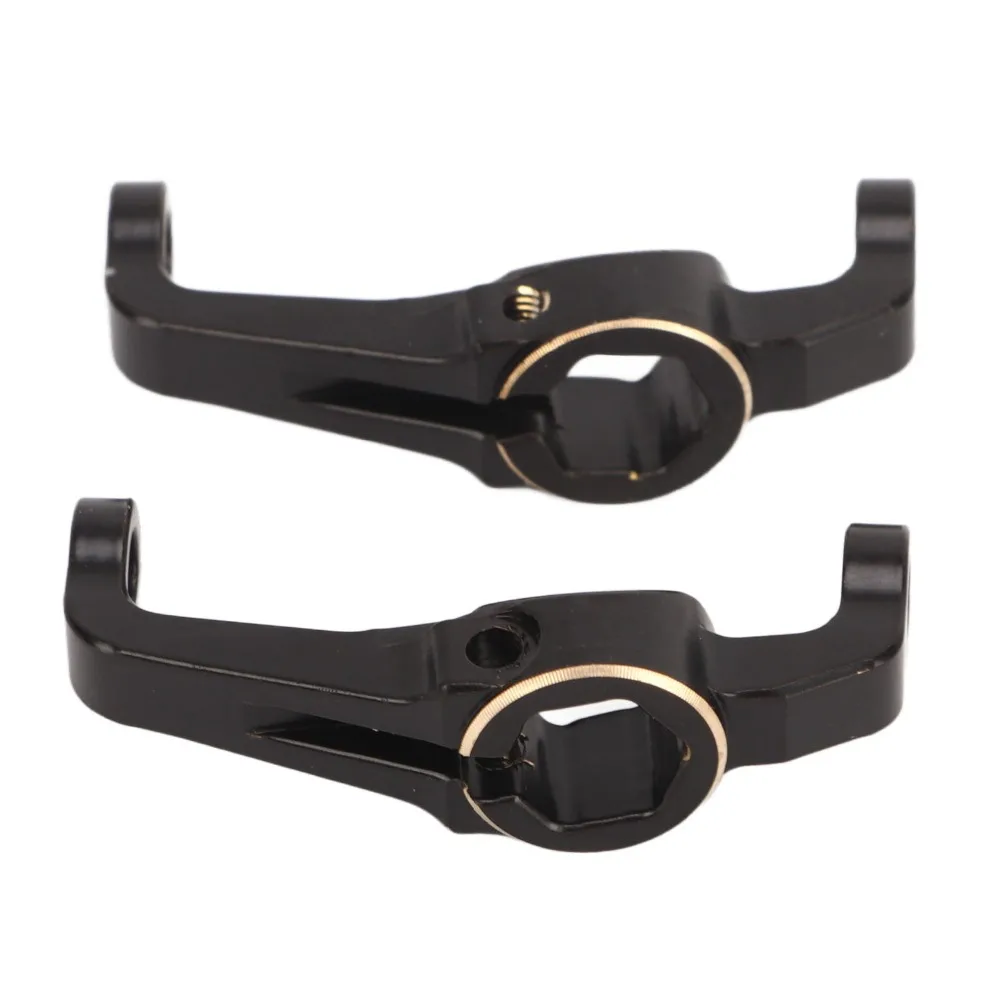 2Pcs/Set Brass Caster Blocks C Hub Heavy Duty High Strength Brass C Hubs Black Blocks C Hubs for FMS FCX24 1/24 RC Crawler