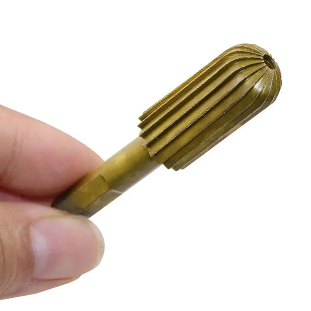 6.3 ミリメートル木工ロータリーヤスリ特殊形状ヤスリ六角ハンドル電動研削ヘッド高品質高速度鋼