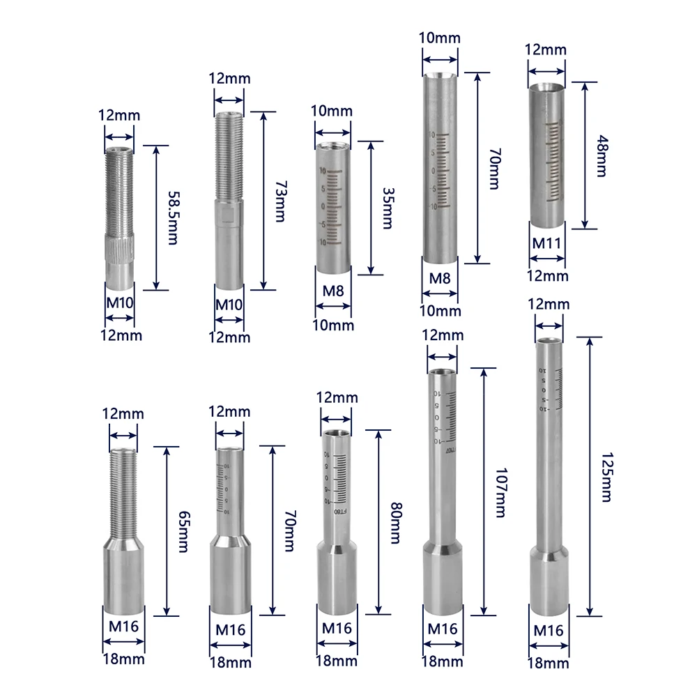 Laser Welding Nozzle Connector Fixed Scale Tube For WSX CQWY HW QILIN Handheld Weld Head Machine M16 M8 M10 M11 Thread