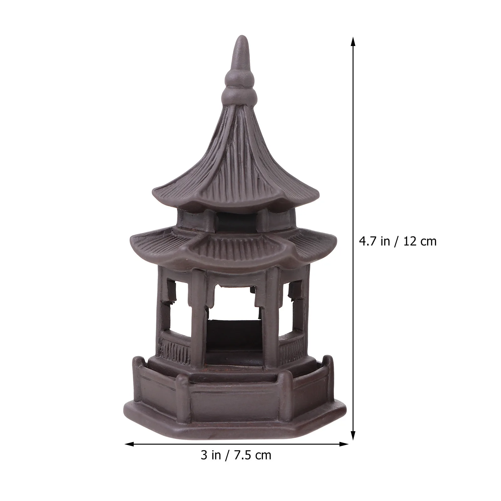 

2 Pcs Patio Decorations Bonsai Decorative Accessories Asian Garden Pavilion Ornaments