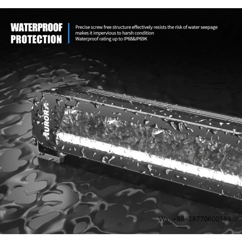 Aurora New Sealed Beam Single Row Car Roof Light 10-50Inch Offroad LED Light Bar