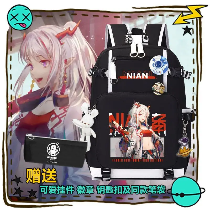 Arknights Anime Collaboration Backpack Cute Ultra-Light 3D Large Capacity Amiya Talula Double Shoulder Bag Anime
