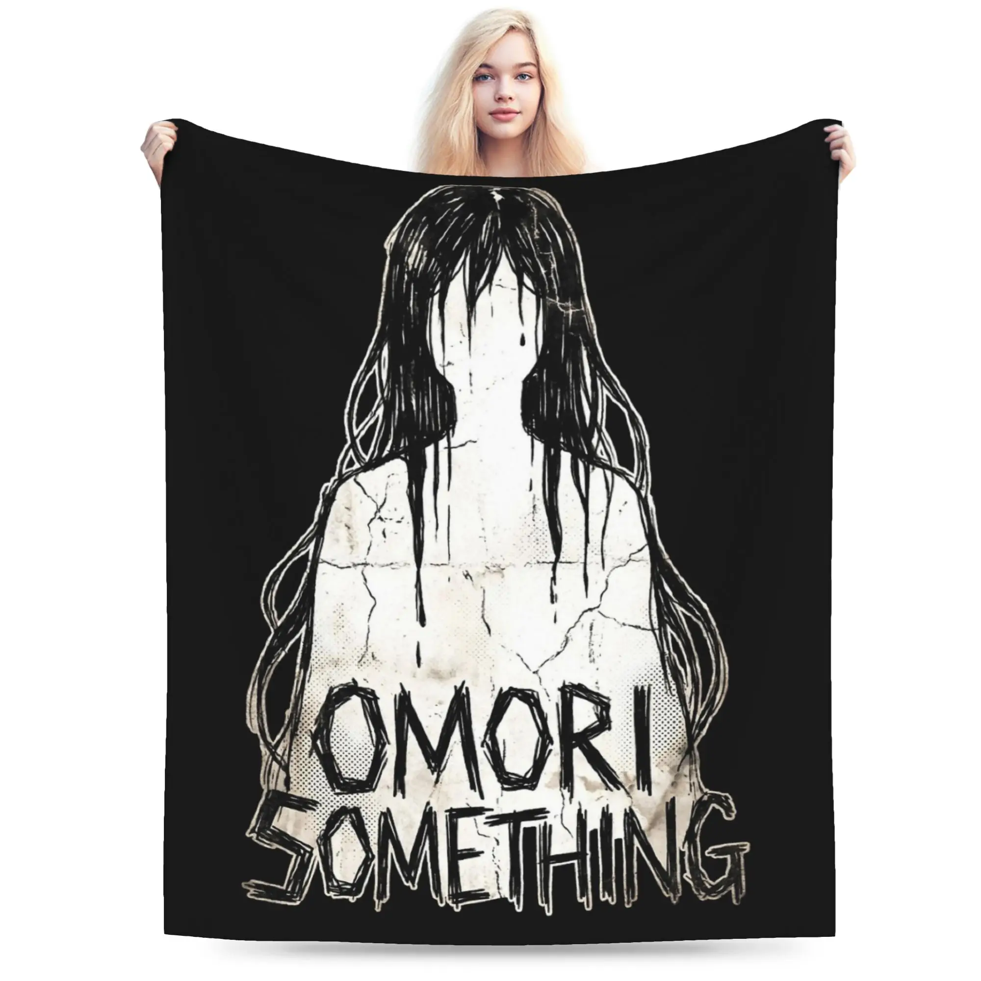 Something Omori Grunge Gamer Blanket Velvet Print  Portable Super Warm Throw Blankets for Sofa Outdoor Rug Piece