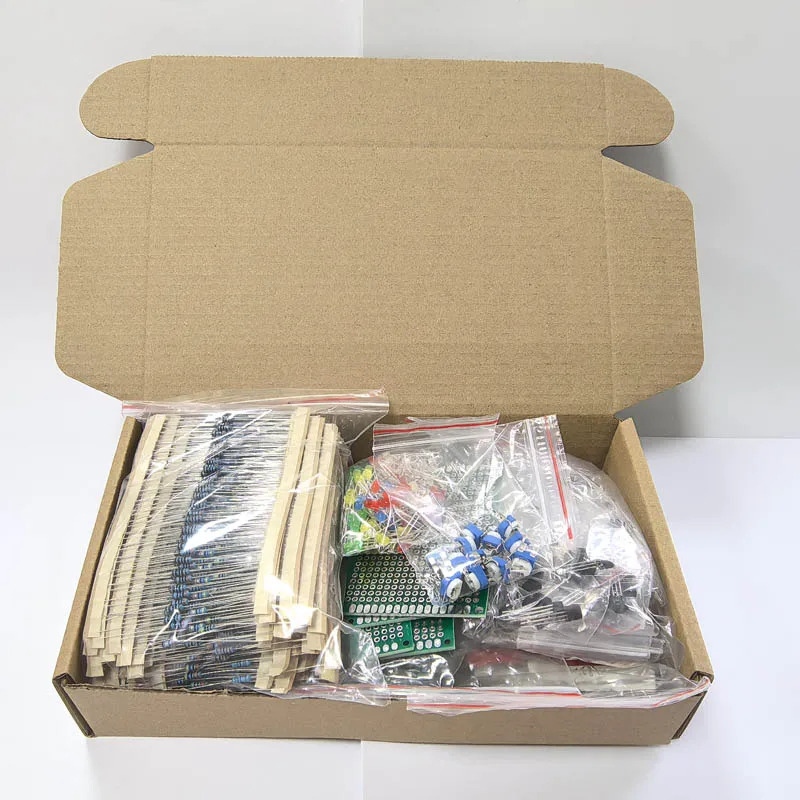 Electronic Components Kit Final Edition Various Common Capacitors Resistors Capacitors T0-92 LED Transistors PCB DIP