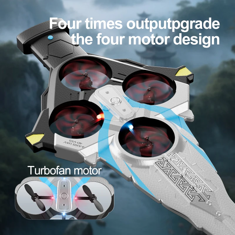 150m circulando em torno de controle remoto espada voadora drone brinquedo 2.4g gesto-sensão epp matetial anti-queda 360 °   Rolo Quadricóptero RC