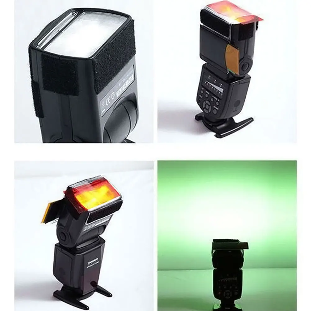 

Flash Color Temperature Correction Sheet Set 12Colors Camera Gel Lightweight Durable for Professional Photography Strobe