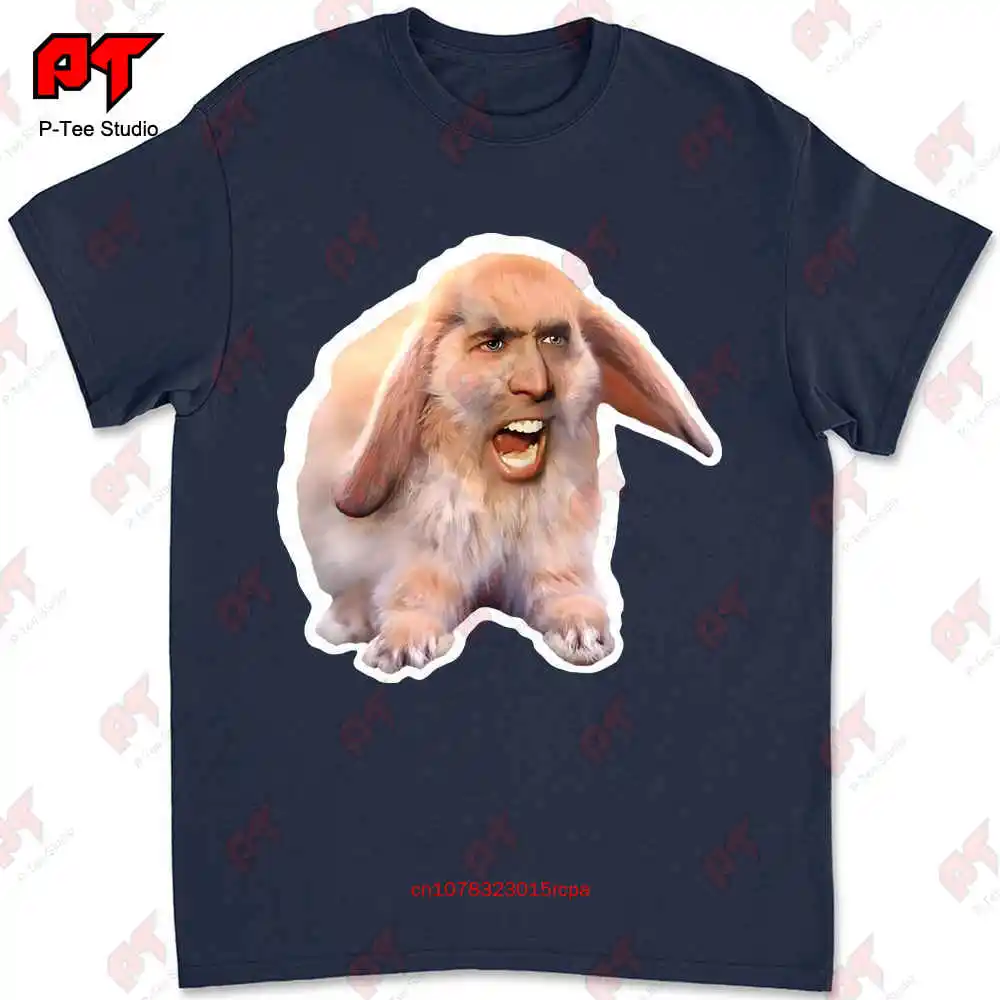 Nicolas Cage T Shirt Nicholas Rabbit Fathers Day Funny Meme Nic 0YJ9