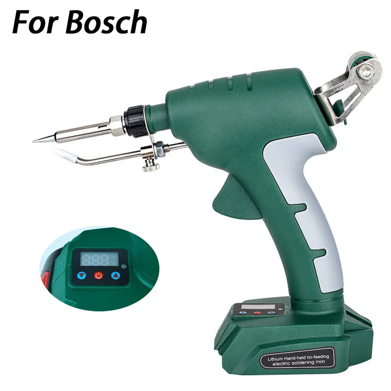 Cordless Automatically Send Tin Electric Soldering Iron Gun for Bosch 18V Lithium Battery Portable Fast Welding Tool