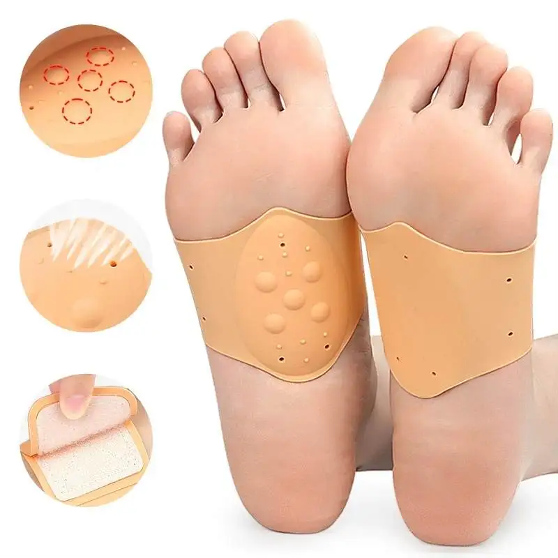 

1/5Pairs Silicone Arch Insoles Orthopedic Flat Foot Support Shoe Insole for Feet Plantar Fasciitis Socks Forefoot Pads Feet Care