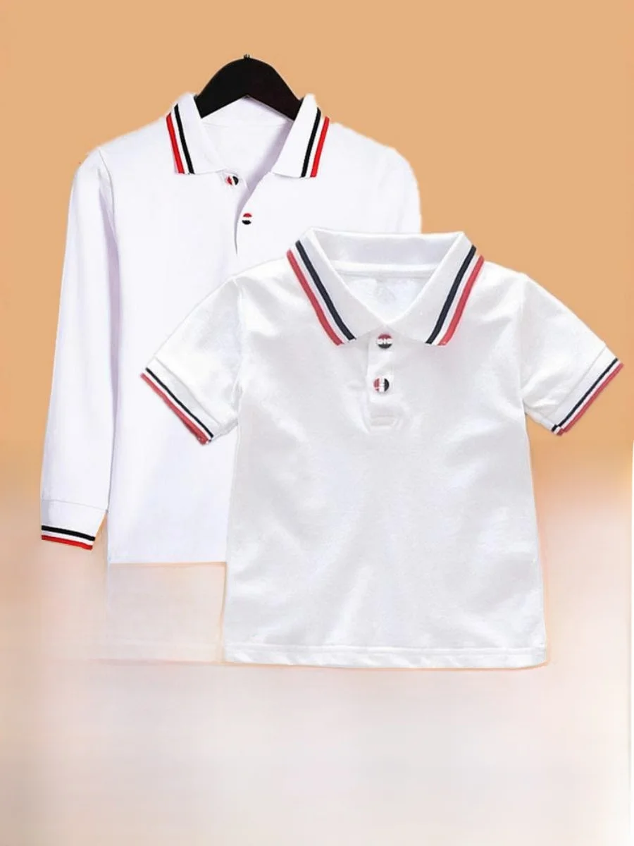 

Pure Cotton Short Sleeve Shirt T-Shirt Set for Spring Summer Kids Boys Girls School Uniforms Kindergarten Uniforms Femal...