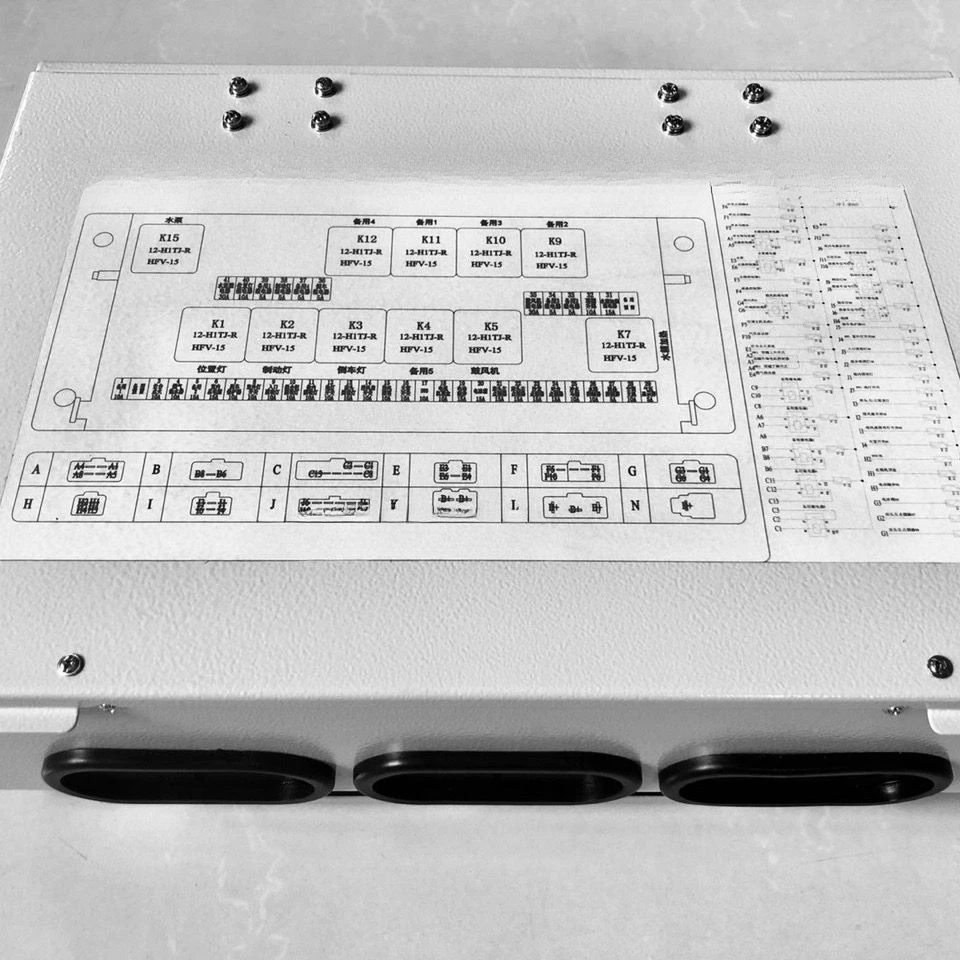 RV distribution box relay, modified RV distribution box, 12V, 24V system fuse box