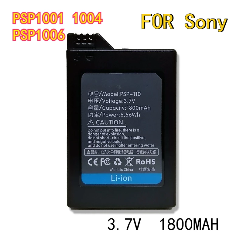 

Аккумулятор PSP-110, 1800 мАч, подходит для игровой консоли Sony PSP1001 1004 PSP1006, PSP1000, долговечный мощный цифровой аккумулятор