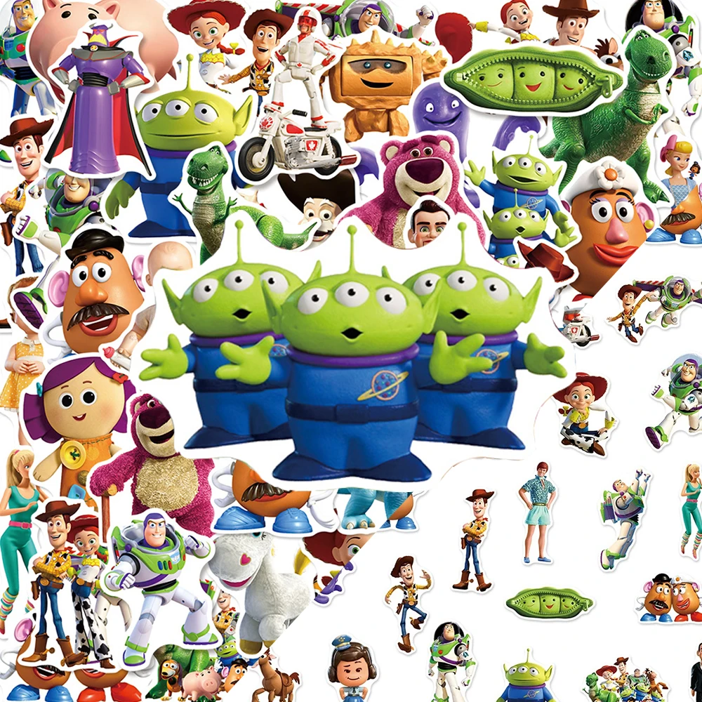 

10/30/50pcs Anime Toy Story Movie Stickers Cool Buzz Lightyear Cartoon Sticker DIY Skateboard Bike Funny Graffiti Decal for Gift