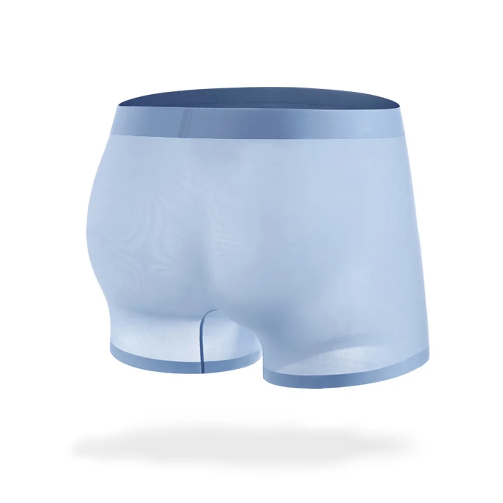 Intimo da uomo in seta di ghiaccio di alta qualità Mutandine estive sottili e traspiranti senza cuciture Mutande maschili sexy Boxer taglie forti