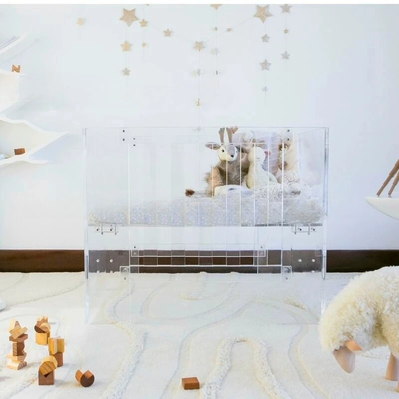 

Acrylic crib Crystal children's crib Newborn bed Transparent crib