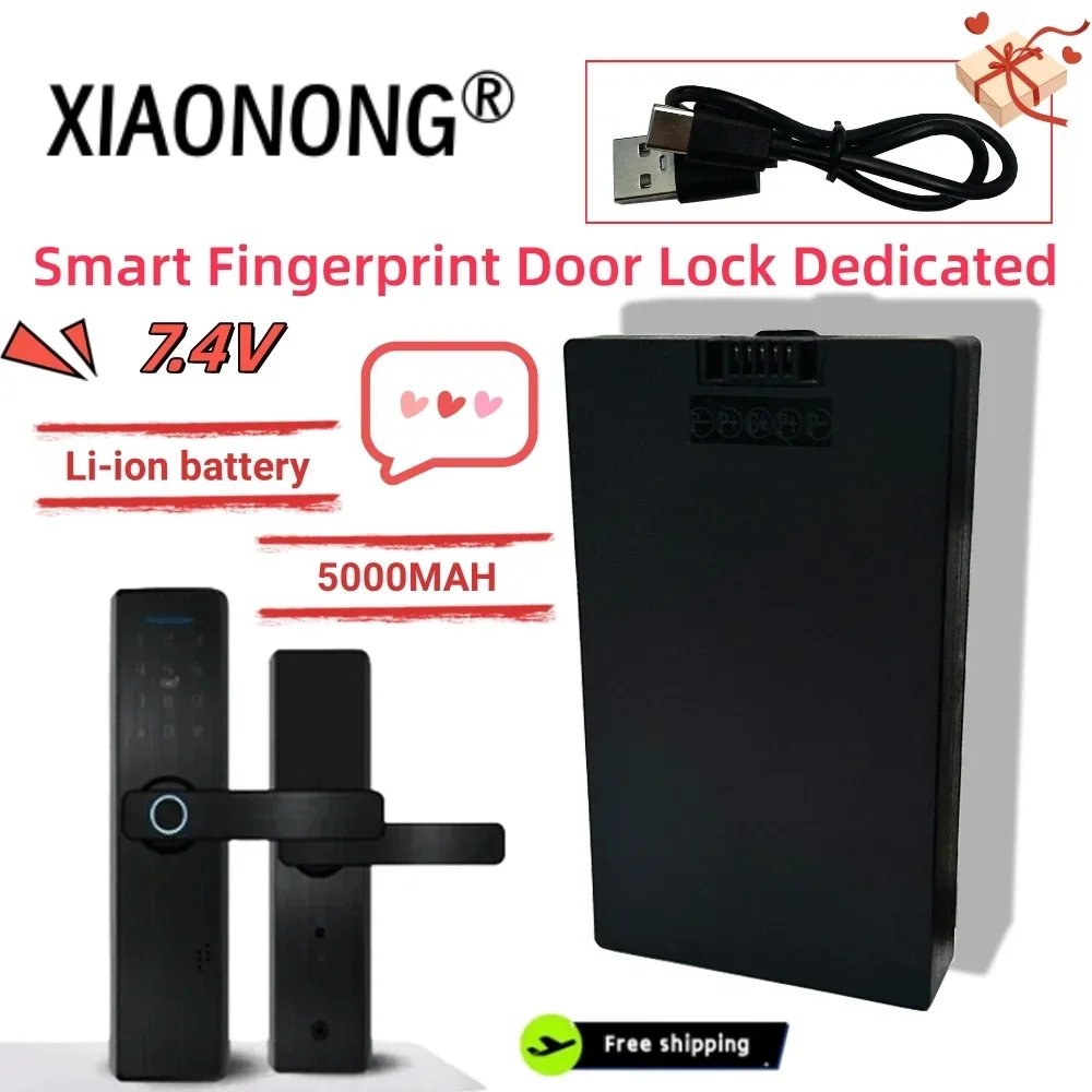 

7.4V Polymer Lithium Smart Door Lock Battery 5000mAh For Xiaomi Bosch Haier Ect