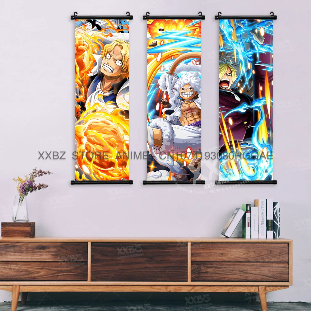 ONE PIECE Scrolls Pictures Anime Posters Eustass Kid Home Decor Boa Hancock Wall Art Shanks Hanging Painting Buggy Mural BIG MOM